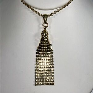 Artisan Handmade Gold Plated Sterling Silver Tassel Necklace